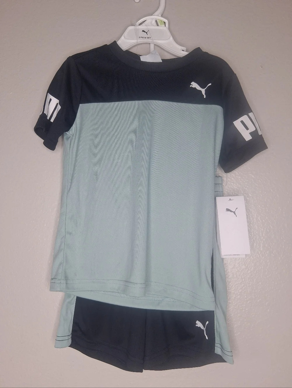 NWT Puma Boy's 2-Piece Performance T-Shirt & Shorts Activeware Multicolor Sz 4T